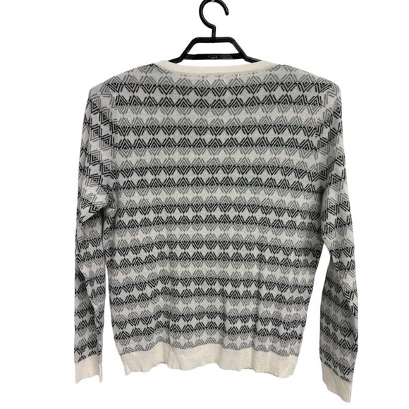 Merona women's cardigan sweater sour cream geometric V neck size XXL - Picture 11 of 11